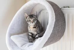 Trixie Radiator Hangmat Iglo - Wit/Grijs 34 X 38 X 38 Cm -Kattenbenodigdheden 1200x825