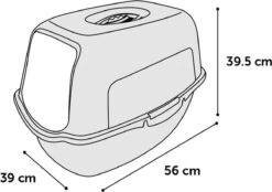 Flamingo - Kattenbak Lexie - Grijs - 39 X 56 X 39.5 Cm 9 Flamingo - Kattenbak Lexie - Grijs - 39 X 56 X 39.5 Cm -Kattenbenodigdheden 1200x843 1