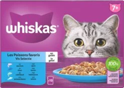 Whiskas 7+ Natvoer - Vis - Selectie In Gelei - Maaltijdzakjes 48 X 85 G -Kattenbenodigdheden 1200x854