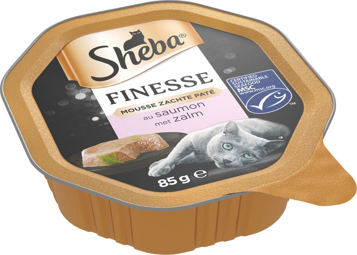 Sheba Finesse - Katten Natvoer - Mousse - Zalm - 22 X 85 Gr 4 Sheba Finesse - Katten Natvoer - Mousse - Zalm - 22 X 85 Gr - Afbeelding 2