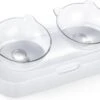Behave Dubbele Voerbak - Drinkbak - Katten - Verstelbaar - Wit 2 Behave Dubbele Voerbak - Drinkbak - Katten - Verstelbaar - Wit -Kattenbenodigdheden 1200x875