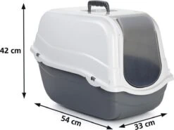 Beeztees Romeo - Kattenbak - Grijs/Wit - 57x39x41 Cm 7 Beeztees Romeo - Kattenbak - Grijs/Wit - 57x39x41 Cm -Kattenbenodigdheden 1200x899 6