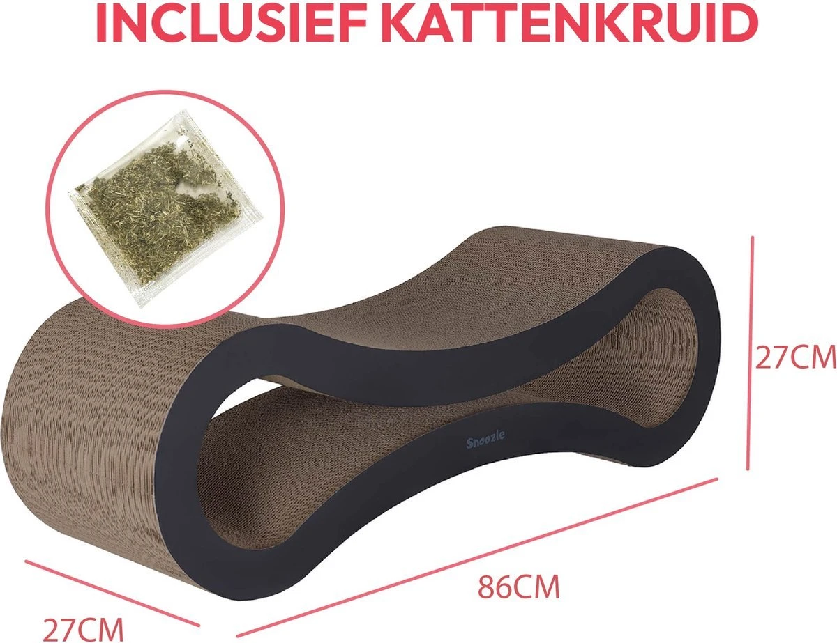 Snoozle Loop Krabpaal Voor Katten - Zwart - 86cm - Krabmeubel Voor Grote Katten - Karton 7 Snoozle Loop Krabpaal Voor Katten - Zwart - 86cm - Krabmeubel Voor Grote Katten - Karton - Afbeelding 5