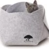 Djambo Grijs Kattenmand Vilt Met 1 Zacht Kussen - Elegant En Praktisch Kattenbed - Comfortabel En Origineel Design -Kattenbenodigdheden 1200x930 1