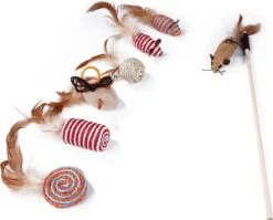 Make Life Beautiful® - Kattenspeeltjes Set - 7-delig - Kattenspeelgoed - Kattenhengel - Speelmuisjes - Kattenspeelgoed Set -Kattenbenodigdheden 1200x969