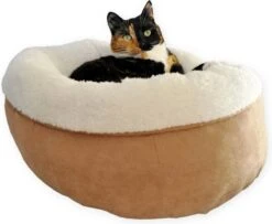 All For Paws Donut Bed – Kattenmand – Biedt Warmte En Comfort Voor Katten Of Kleine Honden – Ø 45cm – Beige – Wasbaar Met De Hand -Kattenbenodigdheden 1200x986 1