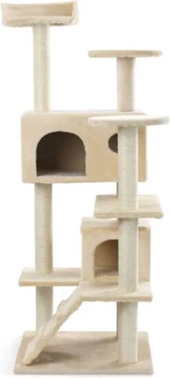 Krabpaal XXL Voor Kat -132 Cm -Beige - Kattenboom Voor Katten - Kattenhuis Van Sisal - XXL Klimpaal Voor Meerdere Katten -Kattenbenodigdheden 540x1200 1
