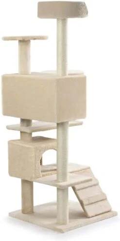 Krabpaal XXL Voor Kat -132 Cm -Beige - Kattenboom Voor Katten - Kattenhuis Van Sisal - XXL Klimpaal Voor Meerdere Katten -Kattenbenodigdheden 600x1200 4