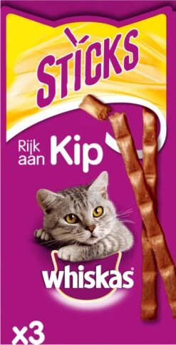Whiskas Sticks 18 G - Kattensnack - 12 X Kip
