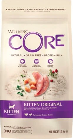 Wellness Core Grain Free Kitten - Kalkoen & Kip - Kattenvoer - 1.75 Kg -Kattenbenodigdheden 627x1200 2
