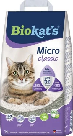 Biokat's Micro Classic - 14 L - Kattenbakvulling - Klontvormend - Zonder Geur -Kattenbenodigdheden 643x1200 1