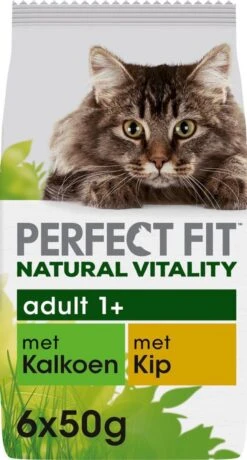 Perfect Fit Adult 1+ Katten Natvoer - Kalkoen & Kip - 36 X 50 Gr