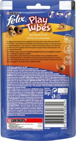 Felix PlayTubes - Kattensnacks - Kip & Lever - 8 X 50g -Kattenbenodigdheden 646x1200 2