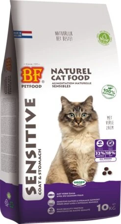 BF Petfood Kattenvoer Premium Sensitive Vacht - Maag 10 Kg -Kattenbenodigdheden 649x1200 1