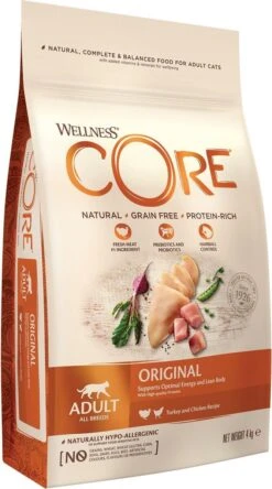 Wellness Core Kattenvoer Original Kalkoen - Kip 4 Kg