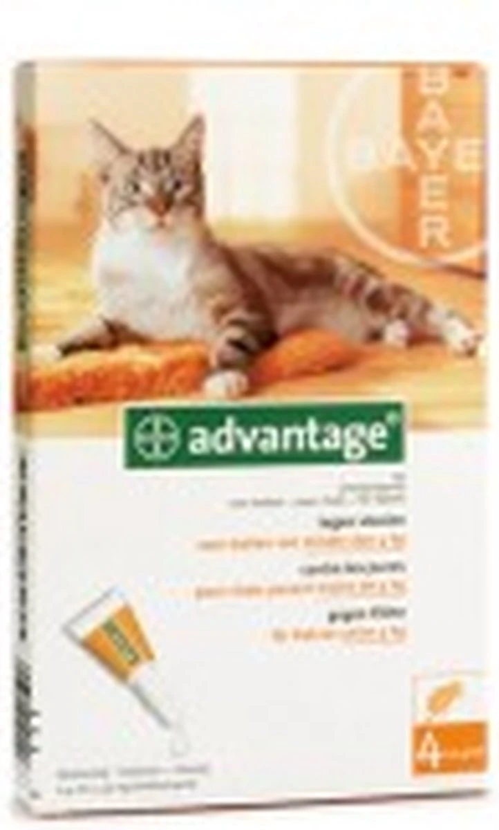 Bayer Advantage 40 Tegen Vlooien - <4kg - 4 X 0,4 Ml - Adult 22 Bayer Advantage 40 Tegen Vlooien - <4kg - 4 X 0,4 Ml - Adult - Afbeelding 20