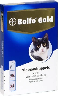 Bayer Bolfo Gold 80 Anti Vlooienmiddel - Kat - > 4 Kg - 4 Pipetten -Kattenbenodigdheden 723x1200 1
