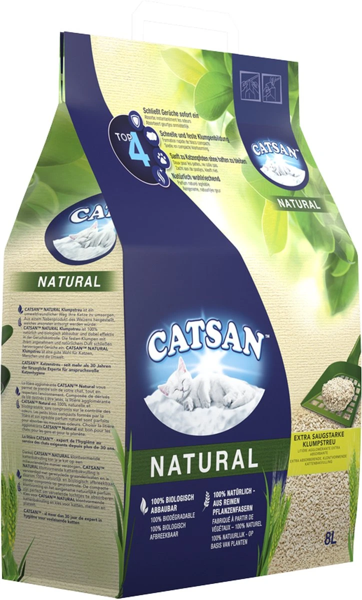 Catsan Natural Kattenbakvulling - 8 L 4 Catsan Natural Kattenbakvulling - 8 L - Afbeelding 2