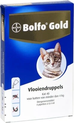 Bayer Bolfo Gold 40 Anti Vlooienmiddel - Kat - 0 Tot 4 Kg - 4 Pipetten -Kattenbenodigdheden 728x1200 2