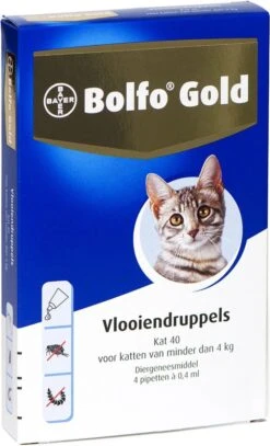 Bayer Bolfo Gold 40 Anti Vlooienmiddel - Kat - 0 Tot 4 Kg - 4 Pipetten -Kattenbenodigdheden 729x1200 1