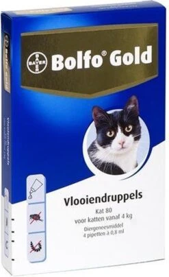 Bayer Bolfo Gold 40 Anti Vlooienmiddel - Kat - 0 Tot 4 Kg - 4 Pipetten -Kattenbenodigdheden 734x1200