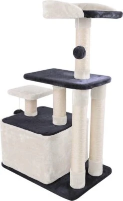 Merkloos MC Star Krabpaal 100cm Met Schraper Meerdere Platforms, Tweedeurs Kattengrotten, Speelgoedballen Met Bellen, Krabbed Natuurlijk Sisal Katten Spelletjes - Grijs&Beige, 100cm 16 Merkloos MC Star Krabpaal 100cm Met Schraper Meerdere Platforms, Tweedeurs Kattengrotten, Speelgoedballen Met Bellen, Krabbed Natuurlijk Sisal Katten Spelletjes - Grijs&Beige, 100cm -Kattenbenodigdheden 734x1200 3