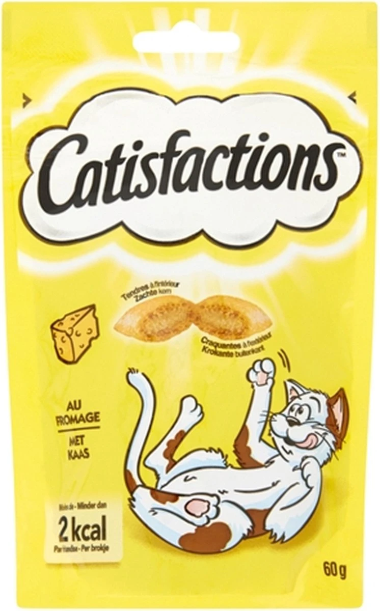 Catisfactions Kattensnoepjes - Kaas - Kattensnack - 60 G - 1 Zakje 8 Catisfactions Kattensnoepjes - Kaas - Kattensnack - 60 G - 1 Zakje - Afbeelding 6