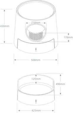 A Sunny Day Kattenbak Met Lade, Bedje En Krabplank - Inclusief Schepje - Design Kattenbak - Wit - Dichte Kattenbak - Kattenbak Gesloten -Kattenbenodigdheden 771x1200 4