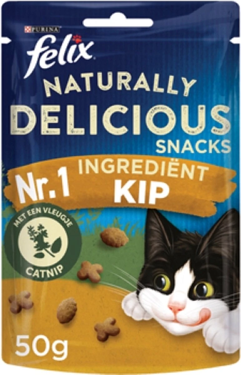 Felix Naturally Delicious Kip & Catnip - Kattensnacks - 8 X 50g 3 Felix Naturally Delicious Kip & Catnip - Kattensnacks - 8 X 50g