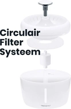 TrevoPet® Drinkfontein Kat - Waterfontein Kat - Kattenfontein - Fluisterstil - Drinkfontein - Drinkbak Kat - 2.5 Liter - Inclusief Filter - Wit -Kattenbenodigdheden 780x1200 3