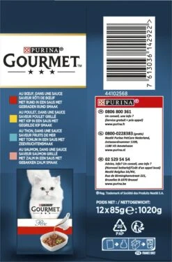 Gourmet Perle Sauce Delight - Kattenvoer Natvoer - Rund, Kip, Tonijn & Zalm - 48 X 85 Gr -Kattenbenodigdheden 788x1200