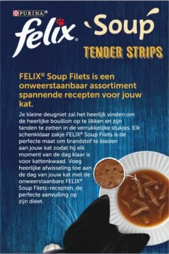 Felix Soup Tender Strips Met Rund, Kip & Lam - Katten Natvoer - 24 X 48g -Kattenbenodigdheden 800x1200 2