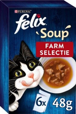 Felix Soup Vlees Selectie - Katten Natvoer - 24 X 48g
