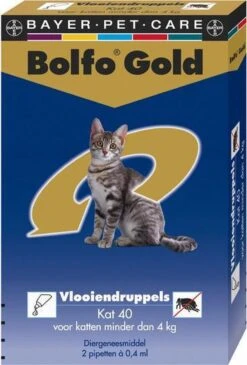 Bayer Bolfo Gold 40 Anti Vlooienmiddel - Kat - 0 Tot 4 Kg - 4 Pipetten -Kattenbenodigdheden 811x1200