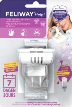Feliway Help! - Verdamper + Cartridge - 7 Dagen - Kat - Tijdelijke Spannende Situaties Voor Je Kat -Kattenbenodigdheden 813x1200 1