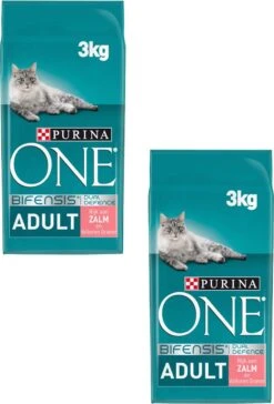 Purina One Adult Zalm&Granen - Kattenvoer - 2 X 3 Kg -Kattenbenodigdheden 815x1200