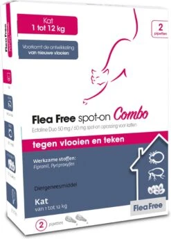 Flea Free Ectoline Duo Kat - Tegen Vlooien En Teken - 2 Pipetten -Kattenbenodigdheden 861x1200 1