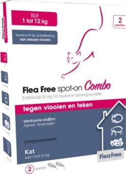 Flea Free Ectoline Duo Kat - Tegen Vlooien En Teken - 2 Pipetten -Kattenbenodigdheden 866x1200 4