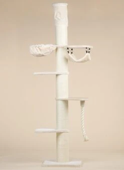 Krabpaal Plafondhoog Voor Grote Katten Maine Coon Tower Crown Crème Beige Van RHRQuality 31 Krabpaal Plafondhoog Voor Grote Katten Maine Coon Tower Crown Crème Beige Van RHRQuality -Kattenbenodigdheden 876x1200 1