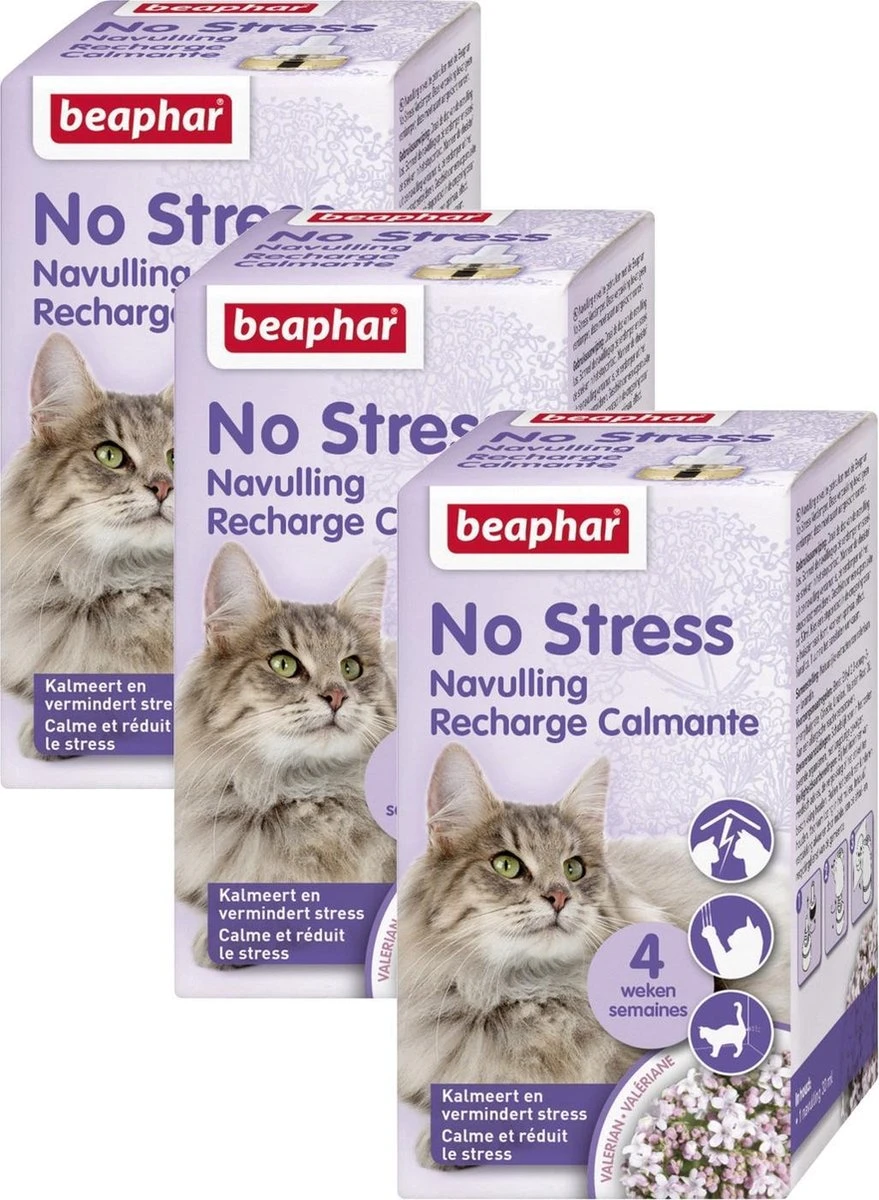 Beaphar No Stress Navulling Kat - Anti Stressmiddel - 3 X 30 Ml 4 Beaphar No Stress Navulling Kat - Anti Stressmiddel - 3 X 30 Ml - Afbeelding 2