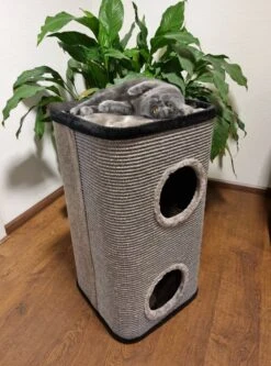 Topmast Krabton Cattower - Grijs - Maat L - 76 Cm - Krabpaal - Krabton Voor Katten -Kattenbenodigdheden 890x1200