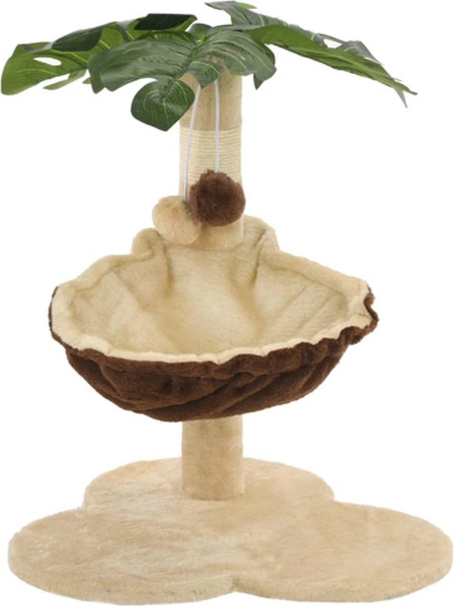 VidaXL Kattenkrabpaal Met Sisal Krabpaal 50 Cm Beige En Bruin 6 VidaXL Kattenkrabpaal Met Sisal Krabpaal 50 Cm Beige En Bruin - Afbeelding 4