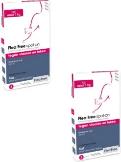 Flea Free Fipralone Spot-On Kat - Anti Vlooien En Tekenmiddel - 2 X 3 Pip -Kattenbenodigdheden 900x1200 3