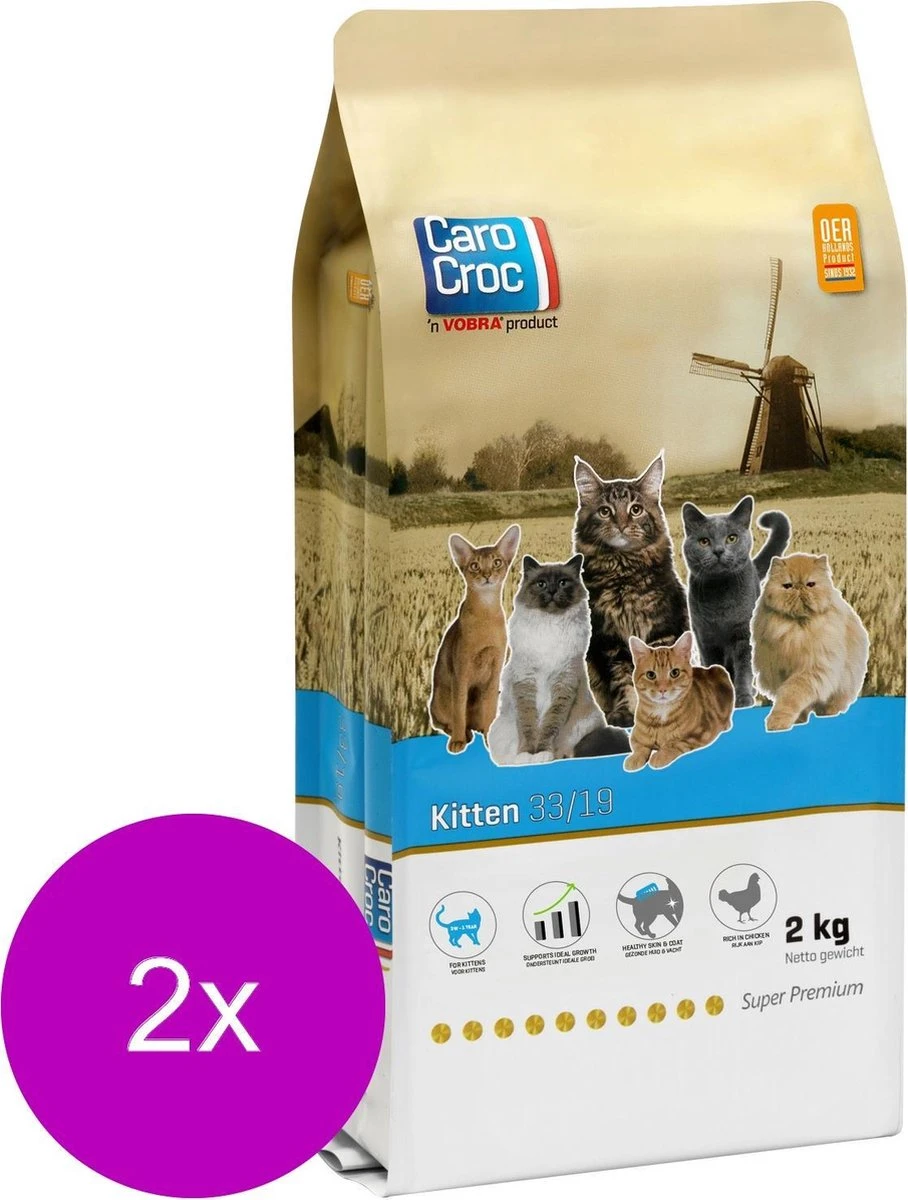 Carocroc Kitten - Kattenvoer - 2 X 2 Kg 4 Carocroc Kitten - Kattenvoer - 2 X 2 Kg - Afbeelding 2