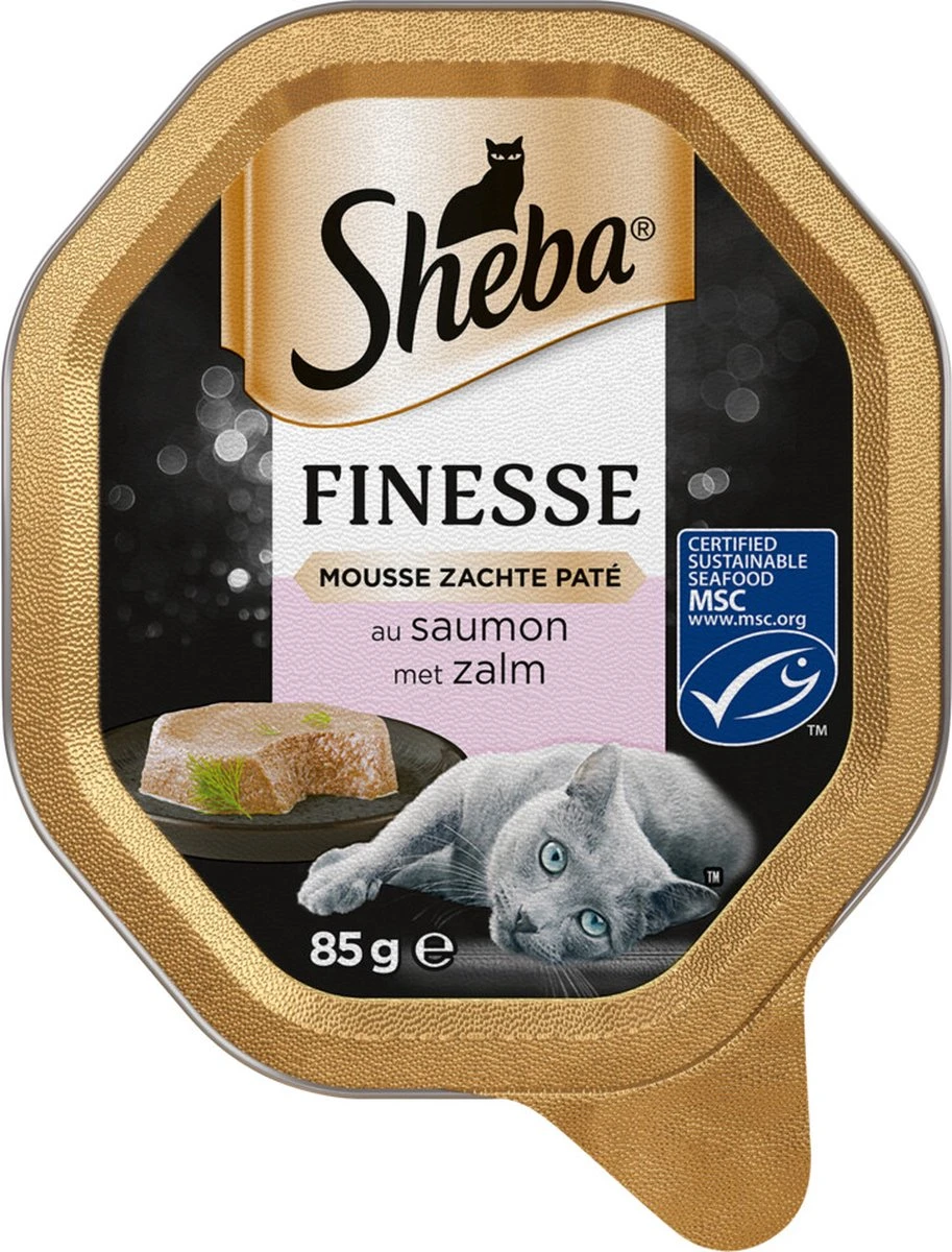 Sheba Finesse - Katten Natvoer - Mousse - Zalm - 22 X 85 Gr 5 Sheba Finesse - Katten Natvoer - Mousse - Zalm - 22 X 85 Gr - Afbeelding 3