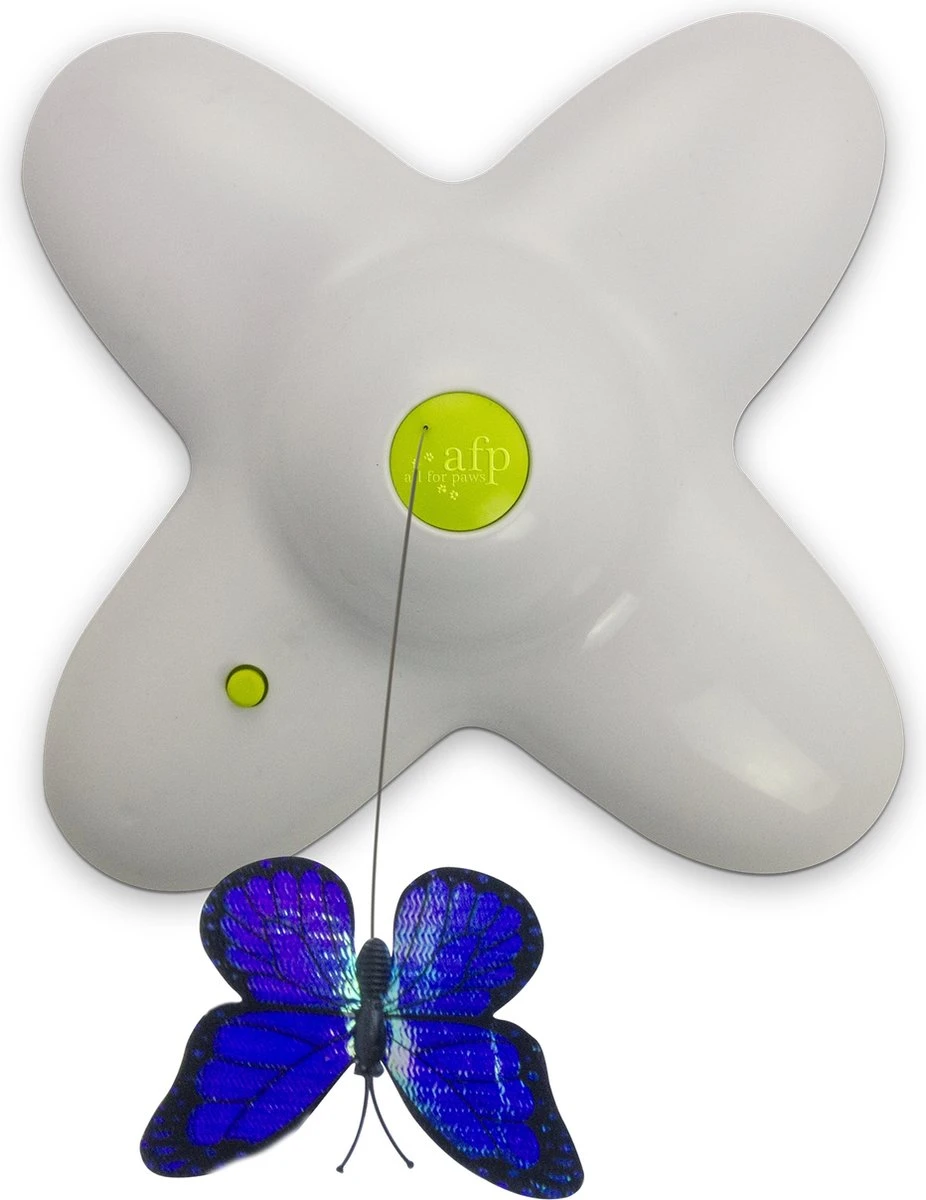 All For Paws - Interactive Flutterbug – Wit/Blauw - 1 Stuk 9 All For Paws - Interactive Flutterbug – Wit/Blauw - 1 Stuk - Afbeelding 7