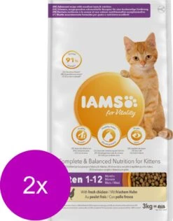 Iams Cat Kitten Kip - Kattenvoer - 2 X 3 Kg -Kattenbenodigdheden 937x1200