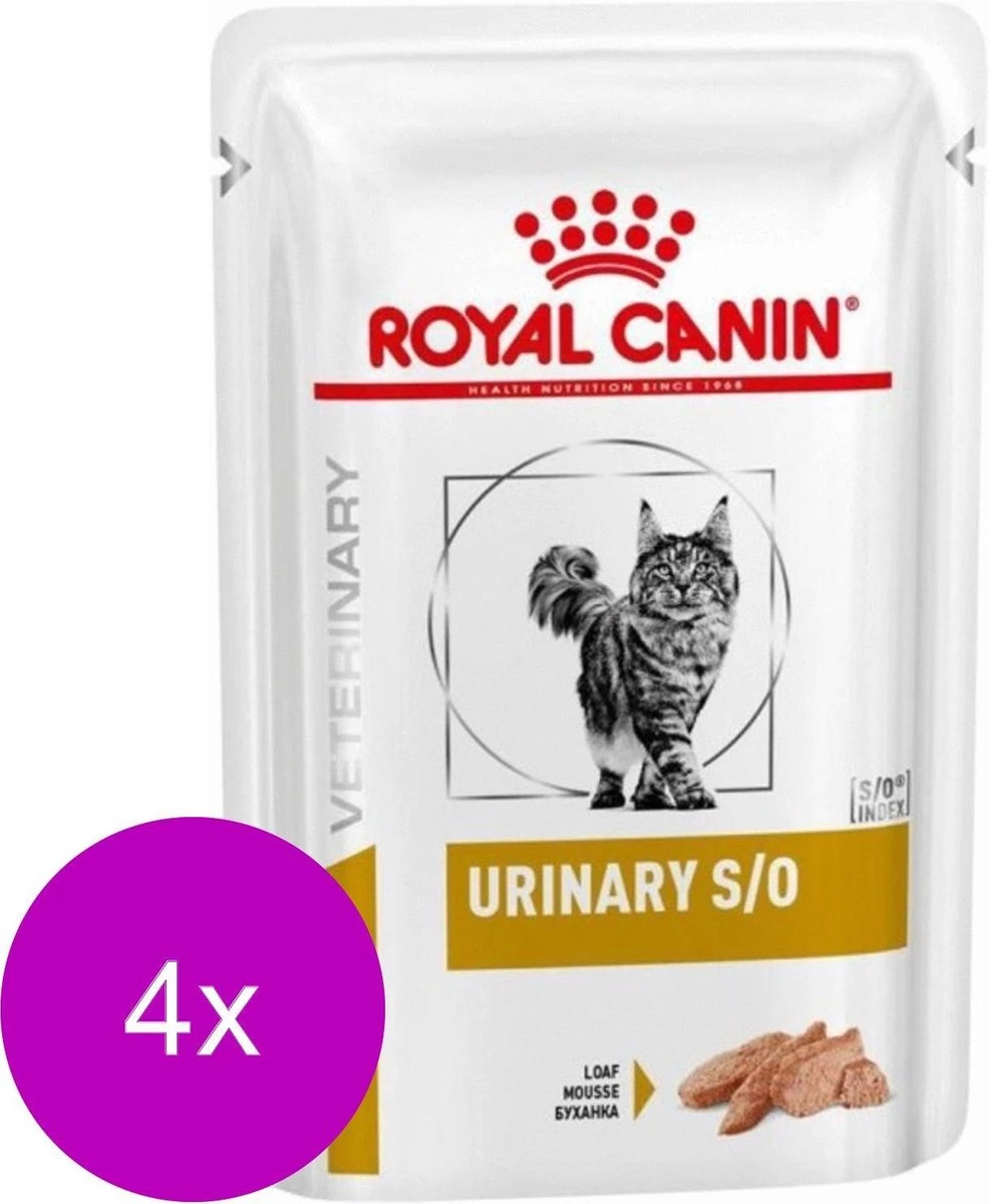 Royal Canin Veterinary Diet Urinary S/O Loaf Wet - Kattenvoer - 4 X 12x85 G 4 Royal Canin Veterinary Diet Urinary S/O Loaf Wet - Kattenvoer - 4 X 12x85 G - Afbeelding 2