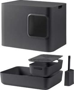 Hoopo® Dome Kattenbak Grijs - Kattenbak - Kattenbakschep - Kattenbakmat 18 Hoopo® Dome Kattenbak Grijs - Kattenbak - Kattenbakschep - Kattenbakmat -Kattenbenodigdheden 986x1200 3