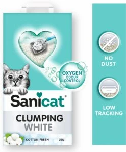 Sanicat Kattenbakvulling Clumping White Cotton Fresh 20 Liter -Kattenbenodigdheden 996x1200 6